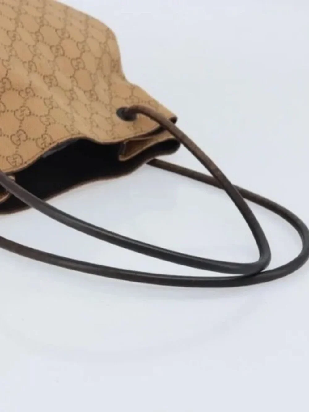 GUCCI GG Canvas Shoulder Bag Brown 101341 Auth mr2214